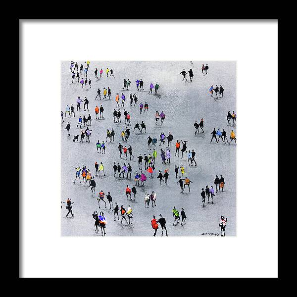 Crowds Framed Print featuring the painting On the Beat #1 by Neil McBride