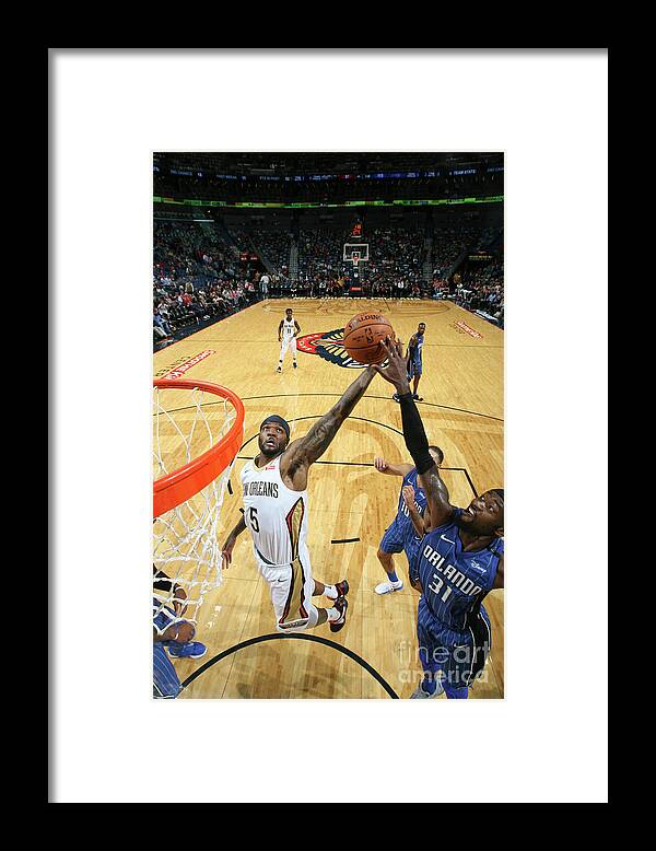 Smoothie King Center Framed Print featuring the photograph Orlando Magic V New Orleans Pelicans by Layne Murdoch