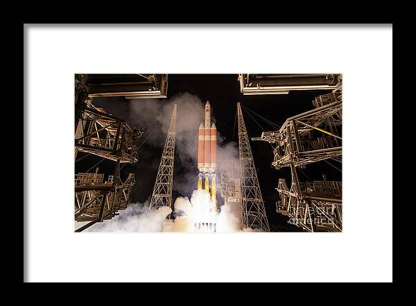 Solar Probe Framed Print featuring the photograph Parker Solar Probe Launch #1 by Nasa/bill Ingalls/science Photo Library