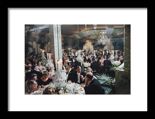 People Framed Print featuring the photograph Party At Romanoffs #1 by Slim Aarons