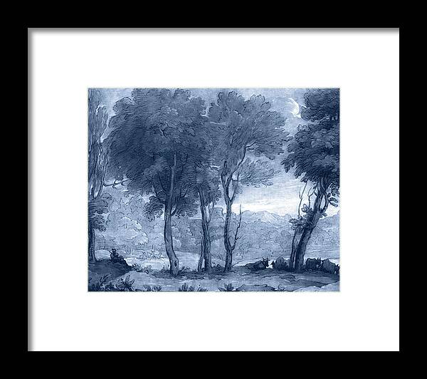 Landscapes & Seascapes Framed Print featuring the painting Pastoral Toile I #1 by Claude Lorrain