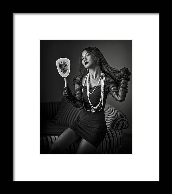 Portrait Framed Print featuring the photograph Pearls #1 by Franky De Meyer