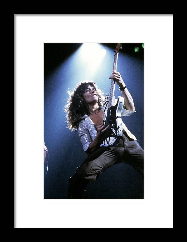 Music Framed Print featuring the photograph Photo Of Van Halen And Eddie Van Halen #1 by Fin Costello
