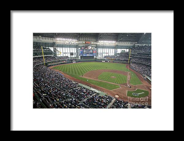 Wisconsin Framed Print featuring the photograph Pittsburg Pirates V Milwaukee Brewers #1 by Jonathan Daniel