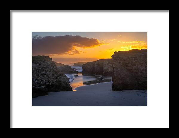 Fog Framed Print featuring the photograph Playa De Las Catedrales #1 by Ludwig Riml