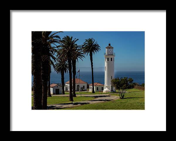 Architecture Framed Print featuring the photograph Point Vicente Lighthouse #2 by Ed Clark