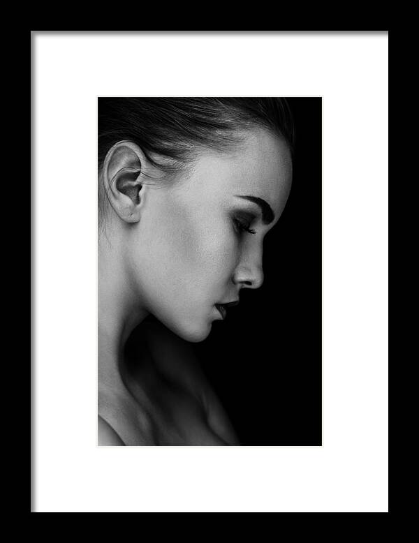 Faces Framed Print featuring the photograph Project Faces [lucia] #1 by Martin Krystynek Qep