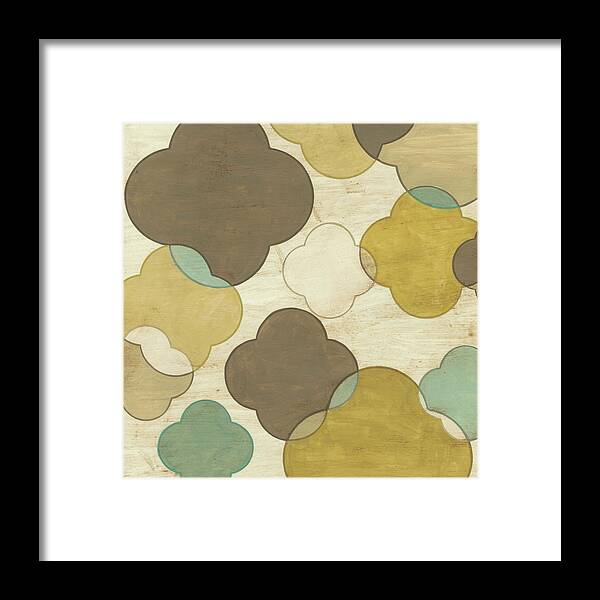 Abstract Framed Print featuring the painting Quatrefoil Overlay II #1 by June Erica Vess