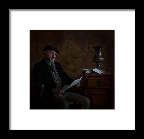 Letters Framed Print featuring the photograph "?" #1 by Ramiz ?ahin