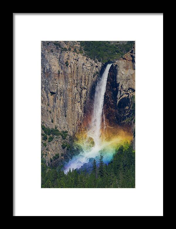 Jeff Foott Framed Print featuring the photograph Rainbow And Bridal Veil Falls #1 by Jeff Foott