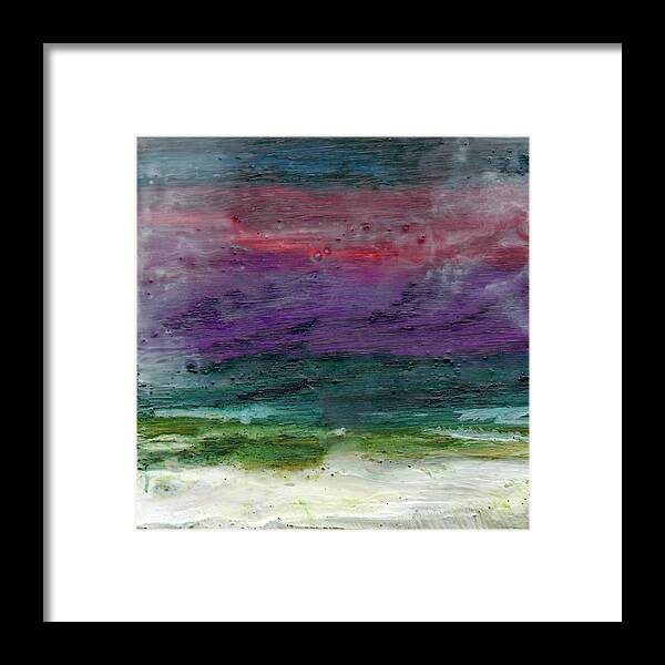 Landscapes & Seascapes Framed Print featuring the painting Red Sky At Night I #1 by Alicia Ludwig
