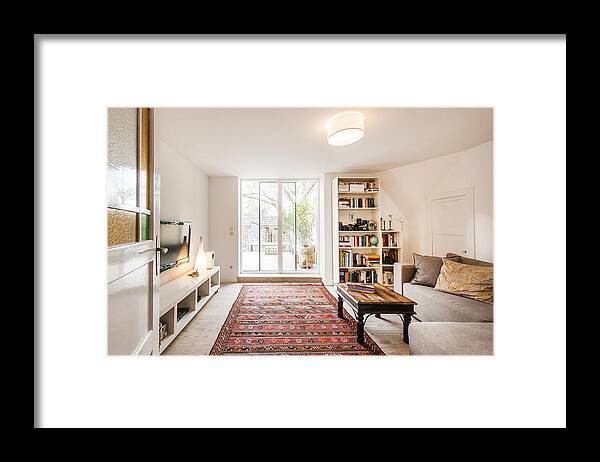 Ip_71099289 Framed Print featuring the photograph Renovated Half-timbered House And Old Fisherman's House In Finkenwerder Near Hamburg, Hamburg, North Germany, Germany #1 by Arnt Haug