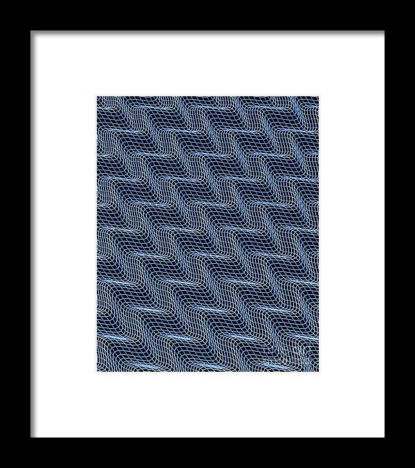 Concept Framed Print featuring the photograph Rippled Mesh Concept Illustration. #1 by David Parker/science Photo Library