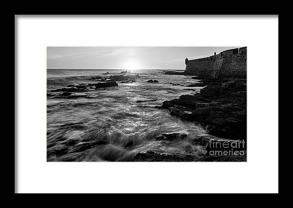 Sky Framed Print featuring the photograph Rising Tide Saint Sebastian Castle Cadiz Spain by Pablo Avanzini