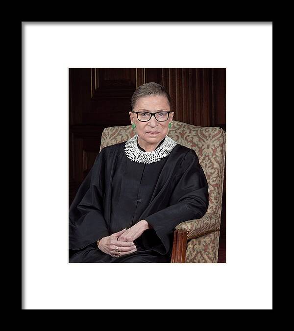 B1019 Framed Print featuring the photograph Ruth Bader Ginsburg by Granger