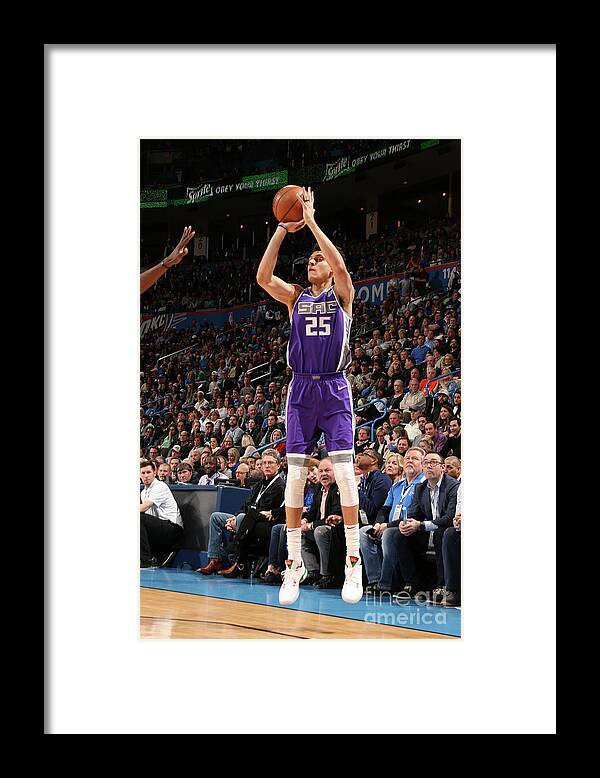Nba Pro Basketball Framed Print featuring the photograph Sacramento Kings V Oklahoma City Thunder by Layne Murdoch