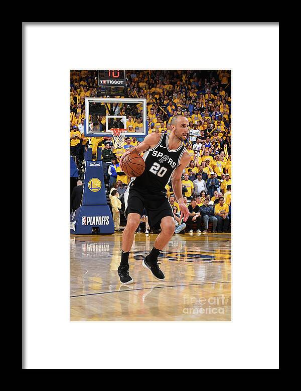 Playoffs Framed Print featuring the photograph San Antonio Spurs V Golden State by Andrew D. Bernstein