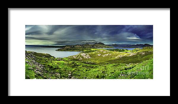 Agriculture Framed Print featuring the photograph Scenic Coastal Landscape With Remote Village Around Loch Torridon And Loch Shieldaig In Scotland #1 by Andreas Berthold