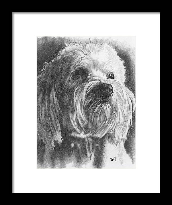 Dog - Schnauzer/poodle Mix Framed Print featuring the painting Schnoodle #1 by Barbara Keith