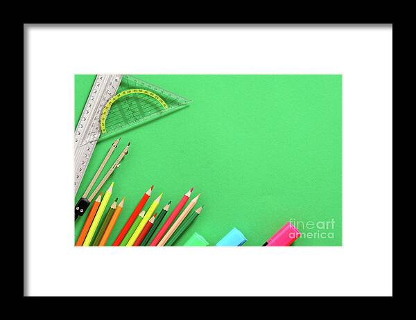 Accessory Framed Print featuring the photograph School Supplies #1 by Wladimir Bulgar/science Photo Library