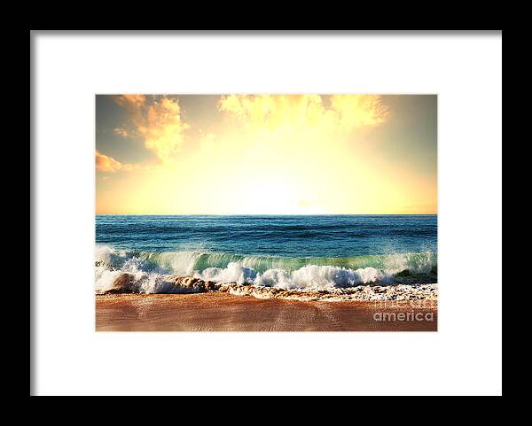 Sea Sunset Framed Print by Galyna Andrushko