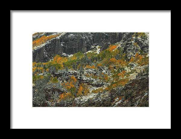 Sheer Cliffs And Dazzling Color Framed Print featuring the photograph Sheer Cliffs And Dazzling Color #1 by Bill Sherrell
