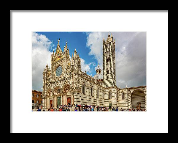 Duomo Framed Print featuring the photograph Siena Cathedral #2 by Marcy Wielfaert