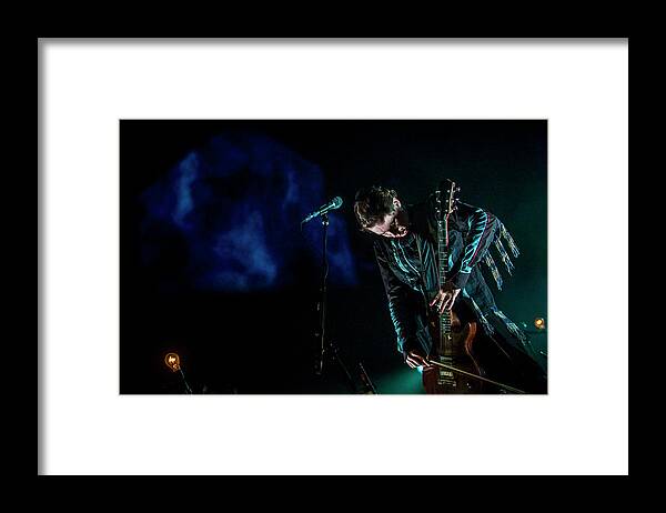 People Framed Print featuring the photograph Sigur Ros Perform At Wembley Arena In #1 by Neil Lupin