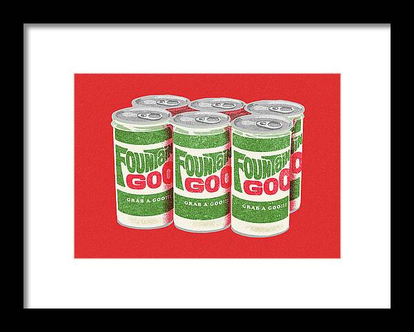 Beverage Framed Print featuring the drawing Six Pack of Soda #1 by CSA Images