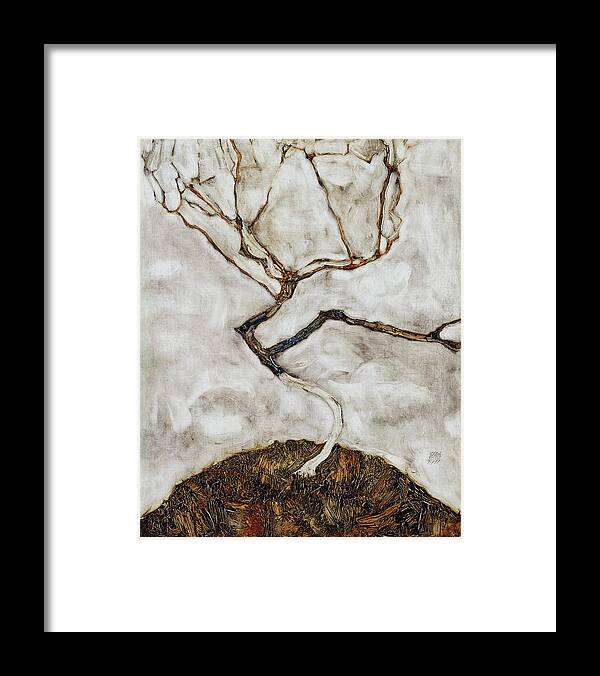 Small Tree In Late Autumn 1911 Framed Print By Egon Schiele