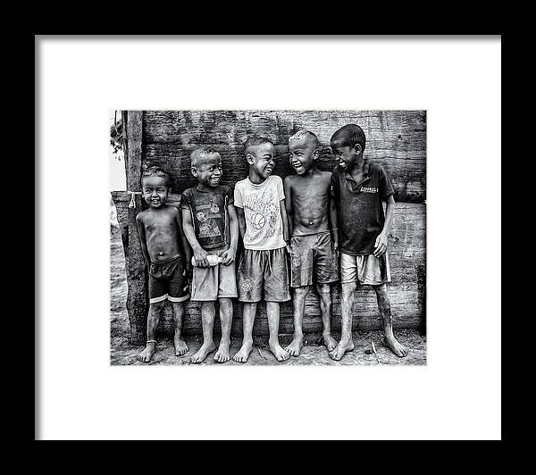 Portrait Framed Print featuring the photograph Smiling Souls #1 by Marco Tagliarino