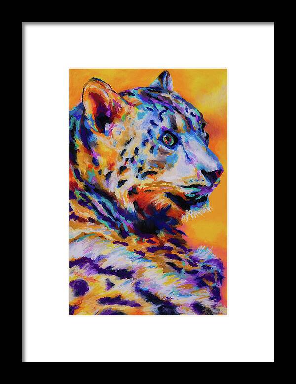 Snow Framed Print featuring the photograph Snow Leopard by Stephen Anderson