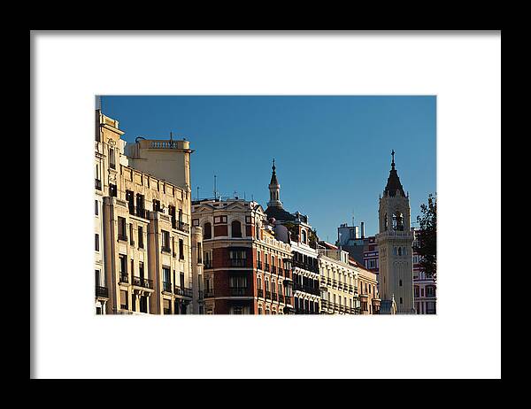 Dawn Framed Print featuring the photograph Spain, Madrid, Salamanca Area #1 by Walter Bibikow