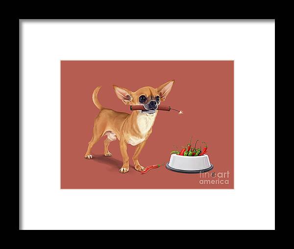 Illustration Framed Print featuring the digital art Spicy #2 by Rob Snow