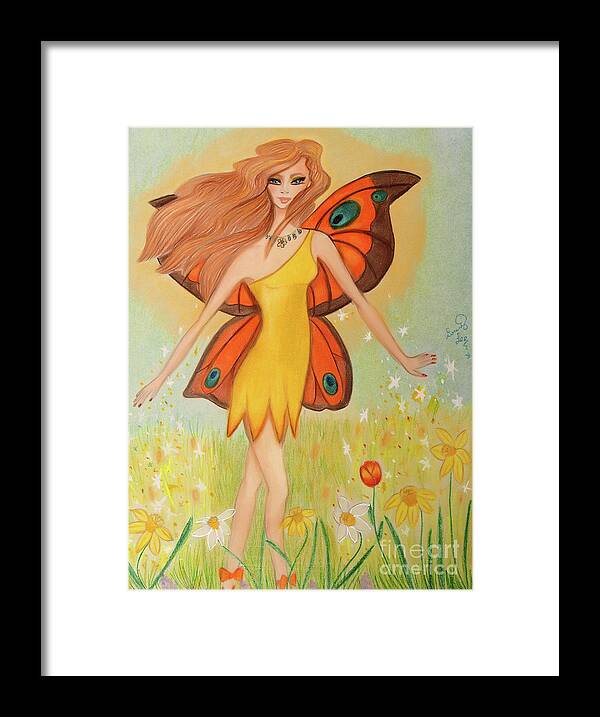 Art Framed Print featuring the mixed media Spring Fairy #1 by Dorothy Lee