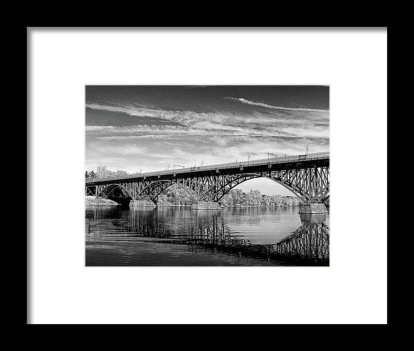  Framed Print featuring the photograph Strawberry Mansion Bridge #1 by Louis Dallara
