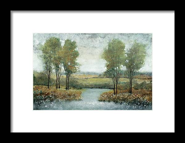 Landscapes Framed Print featuring the painting Stream Side II #1 by Tim Otoole