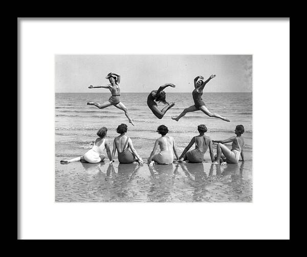 Stretching Framed Print featuring the photograph Summer School #1 by Reg Speller