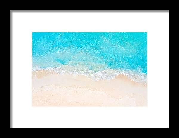 Landscape Framed Print featuring the photograph Summer Seascape Beautiful Waves, Blue by Levente Bodo