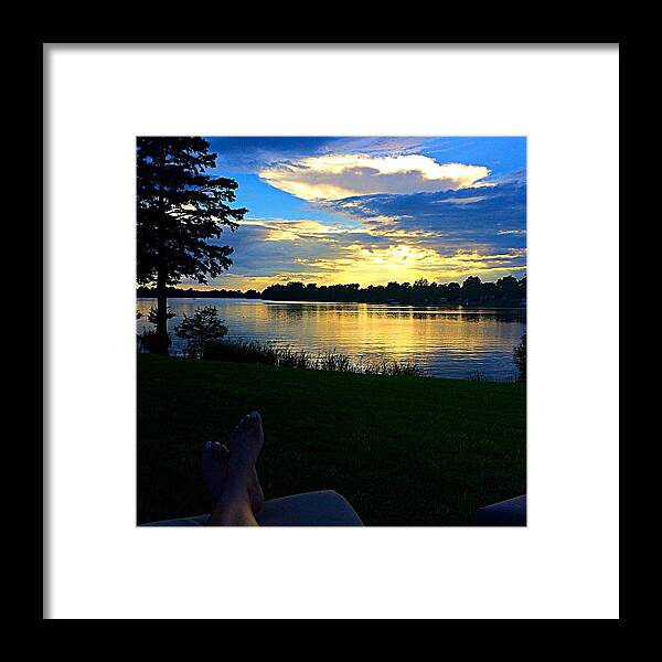 Sunset Framed Print featuring the photograph Sunset Lake #1 by Colette Lee