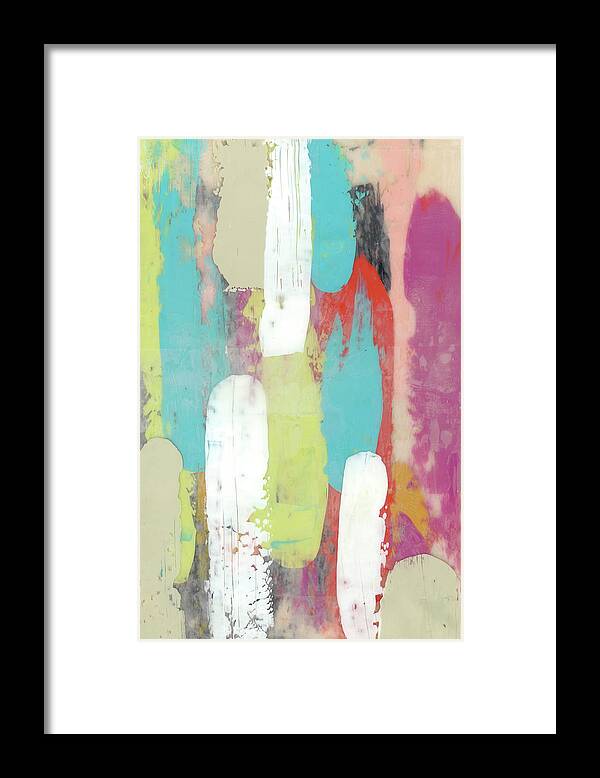 Abstract Framed Print featuring the painting Swatch Layers I #1 by Jennifer Goldberger