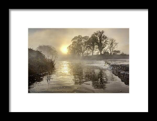 River Framed Print featuring the photograph Tamar River winter Sunrise, UK #2 by Maggie Mccall