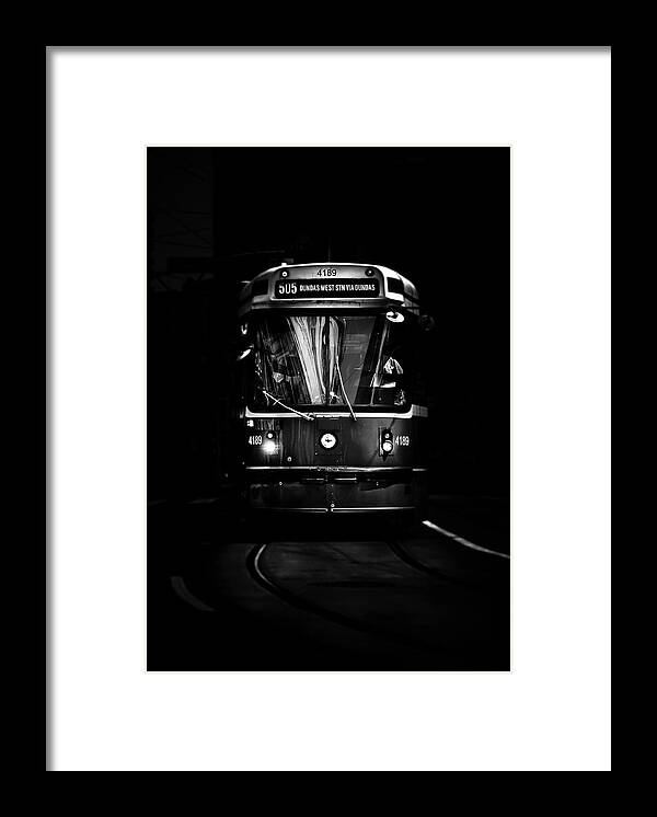 Brian Carson Framed Print featuring the photograph The 505 Dundas Streetcar Toronto Canada #1 by Brian Carson