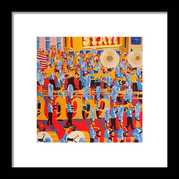 Lincoln Framed Print featuring the painting The Band by Rodger Ellingson