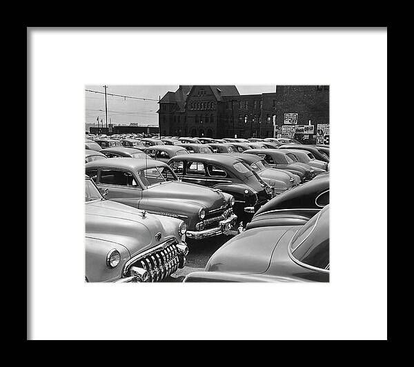 Detroit Framed Print featuring the photograph The Car Lot #1 by Herbert