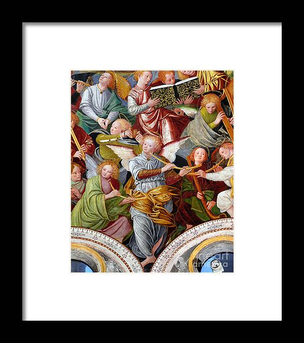 Angel Framed Print featuring the painting The Concert Of Angels, 1534-36 by Gaudenzio Ferrari