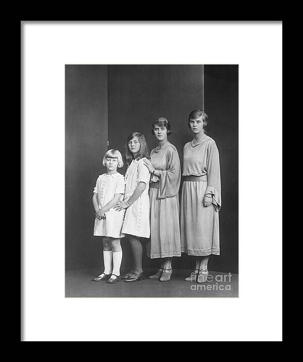 People Framed Print featuring the photograph The Daughters Of H.r.h. Princess Andrew #1 by Bettmann