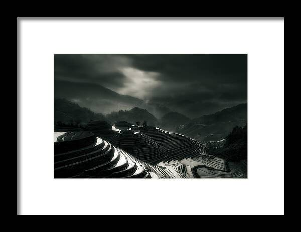 Terraces Framed Print featuring the photograph The Rice Fields #1 by Fabrizio Massetti