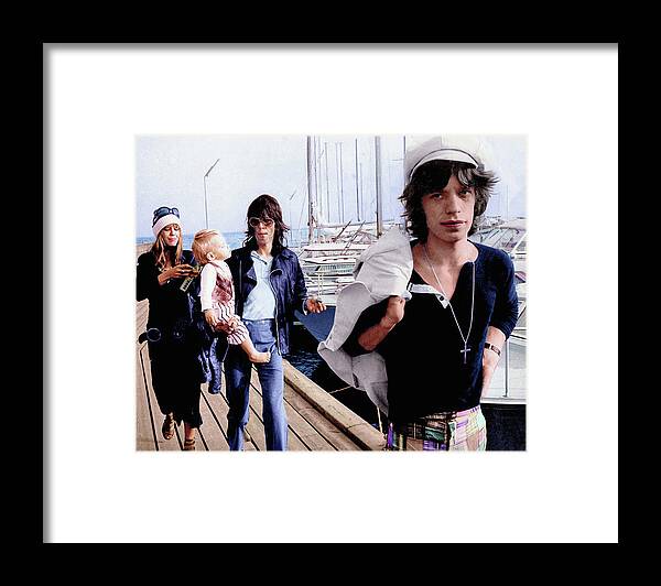 1970 Framed Print featuring the photograph The Stones Sailing #1 by Globe Photos