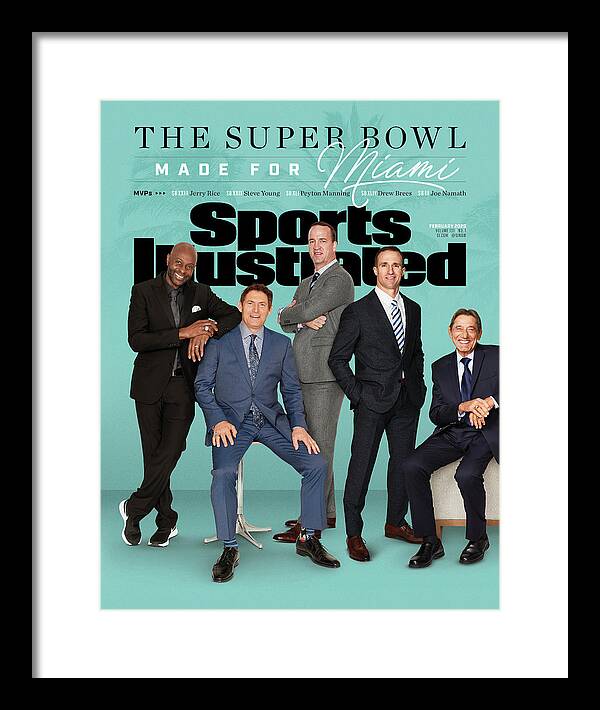 Magazine Cover Framed Print featuring the photograph The Super Bowl Made For Miami Sports Illustrated Cover by Sports Illustrated
